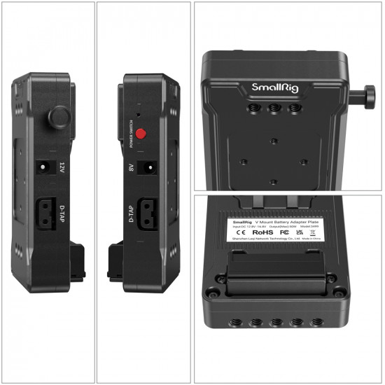 SmallRig V Mount Battery Adapter Plate (Basic Version) with Extension Arm SmallRig V Mount Battery Adapter Plate (Basic Version) with Extension Arm