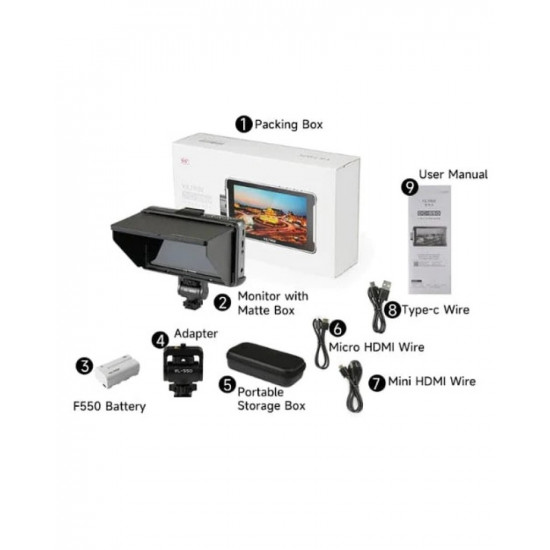 Viltrox 5.5" DC-550 Pro Series Portable On-Camera HD Touch Screen Monitor