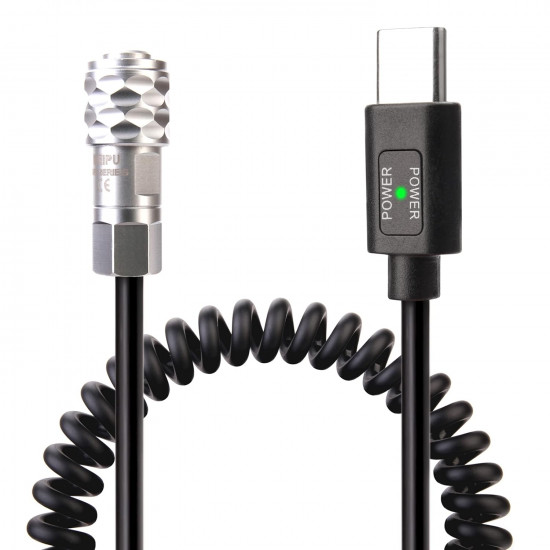 USB-C Power Cable Replacement for Blackmagic Pocket Cinema BMPCC 4K6K to USB Type-C Spring Cable