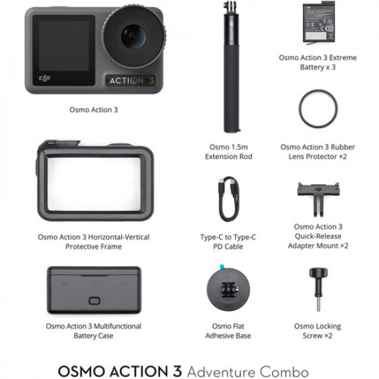 DJI Osmo Action 3 Camera Adventure Combo DJI Osmo Action 3 Camera Adventure Combo