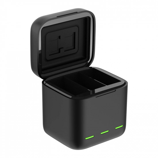 TELESIN 3 Slots LED Storage Charger Box for GoPro Hero 9/10/11/12 TELESIN 3 Slots LED Storage Charger Box for GoPro Hero 9/10/11/12