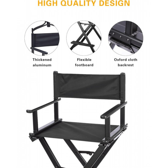 Makeup Folding Chair Aluminum Frame Artist Directors Chair