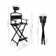 Makeup Folding Chair Aluminum Frame Artist Directors Chair With Headrest