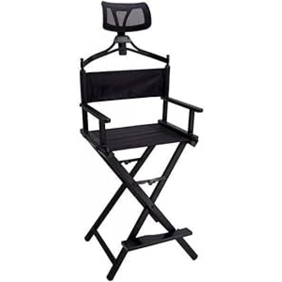 Makeup Folding Chair Aluminum Frame Artist Directors Chair With Headrest Makeup Folding Chair Aluminum Frame Artist Directors Chair With Headrest