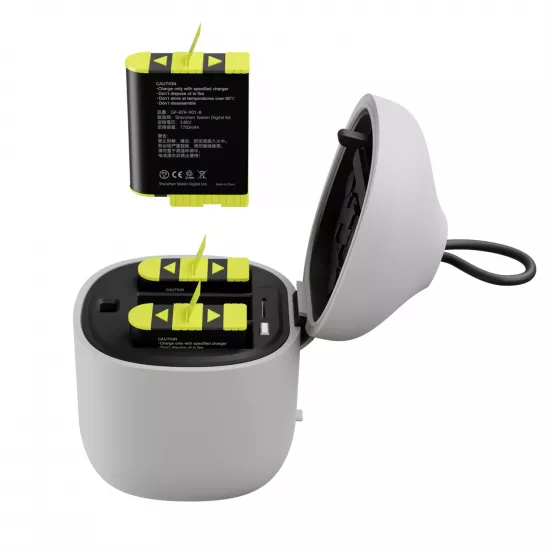 TELESIN Allin Box Portable Storage Charger with Batteries for GoPro Hero 12/11/10/9 TELESIN Allin Box Portable Storage Charger with Batteries for GoPro Hero 12/11/10/9