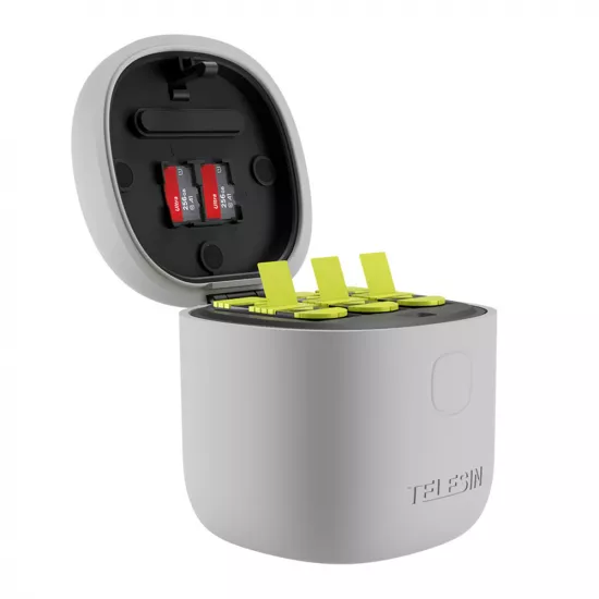 TELESIN Allin Box Portable Storage Charger with Batteries for GoPro Hero 12/11/10/9 TELESIN Allin Box Portable Storage Charger with Batteries for GoPro Hero 12/11/10/9