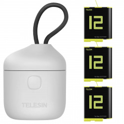 TELESIN Allin Box Portable Storage Charger with Batteries for GoPro Hero 12/11/10/9