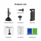 TELESIN Aluminum Alloy Camera Suction Cup Mount With Phone Clip TELESIN Aluminum Alloy Camera Suction Cup Mount With Phone Clip