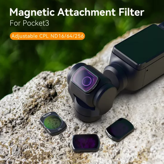 TELESIN CPL+ND16/64/256 Filter Set for DJI Pocket 3 TELESIN CPL+ND16/64/256 Filter Set for DJI Pocket 3