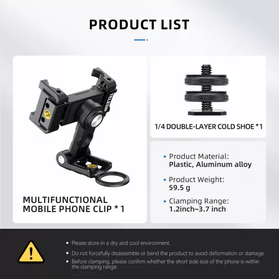TELESIN Multifunctional Mobile Phone Holder TELESIN Multifunctional Mobile Phone Holder