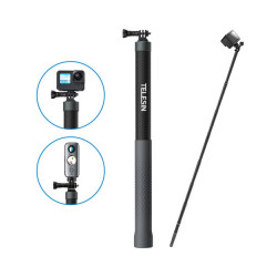 TELESIN New Design 3m Carbon Fiber Selfie Stick