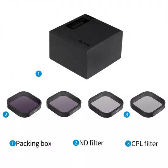TELESIN ND & CPL Lens Filters Set for GoPro Hero 12/11/ 10/ 9/ Mini TELESIN ND & CPL Lens Filters Set for GoPro Hero 12/11/ 10/ 9/ Mini
