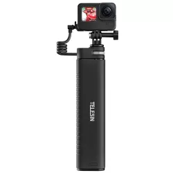 TELESIN Rechargeable Selfie Stick for Action Cameras & Smartphones