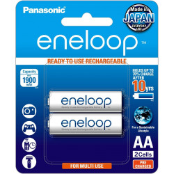 Panasonic Eneloop AA 1900mAh Rechargeable Batteries 2 Pack