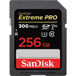 SanDisk 256GB Extreme PRO UHS-II SDXC 300 MB/s Memory Card SanDisk 256GB Extreme PRO UHS-II SDXC 300 MB/s Memory Card