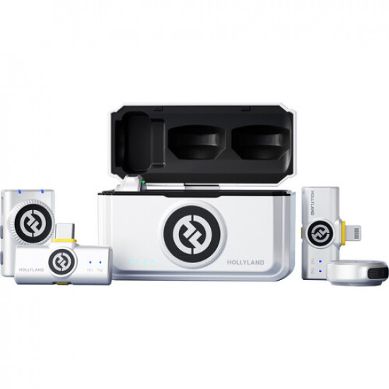 Hollyland LARK M2 DUO 2-Person Wireless Combo Microphone System (White)