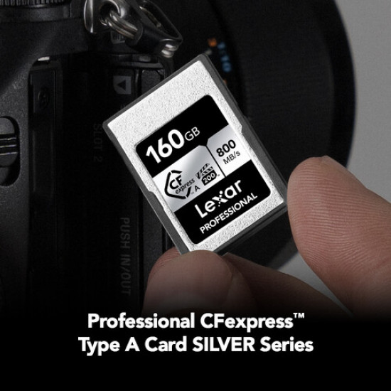 Lexar 160GB Professional CFexpress Type A Card SILVER Series Lexar 160GB Professional CFexpress Type A Card SILVER Series