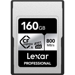 Lexar 160GB Professional CFexpress Type A Card SILVER Series Lexar 160GB Professional CFexpress Type A Card SILVER Series