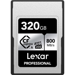Lexar 320GB Professional CFexpress Type A Card SILVER Series Lexar 320GB Professional CFexpress Type A Card SILVER Series