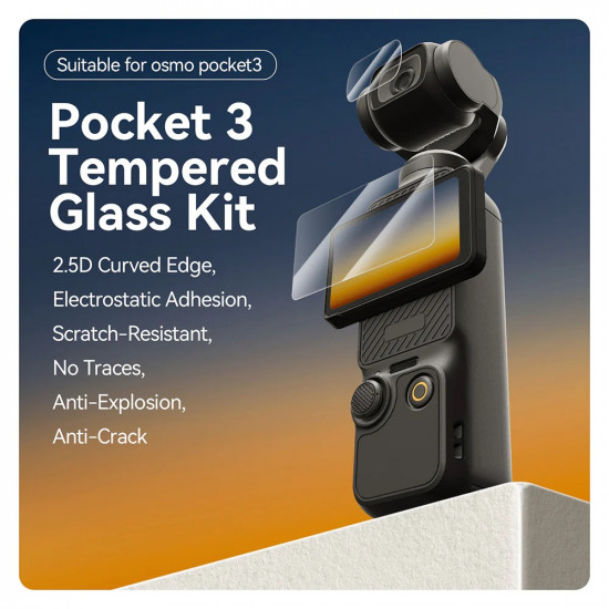 TELESIN Tempered Film Kit for Osmo Pocket 3
