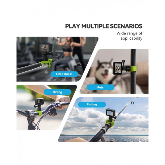 TELESIN Quick Release Elastic Small Q Handlebar Mount (Gray)