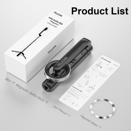 TELESIN Magnetic Bluetooth Selfie Stick for iPhone TELESIN Magnetic Bluetooth Selfie Stick for iPhone