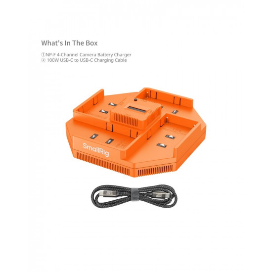 SmallRig NP-F550 F570 F750 F970 4-Channel Camera Battery Charger SmallRig NP-F550 F570 F750 F970 4-Channel Camera Battery Charger