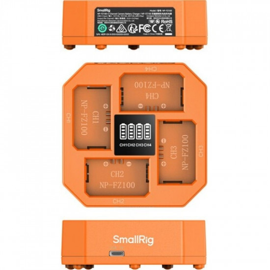 SmallRig 4-Channel Camera Battery Charger for Sony NP-FZ100