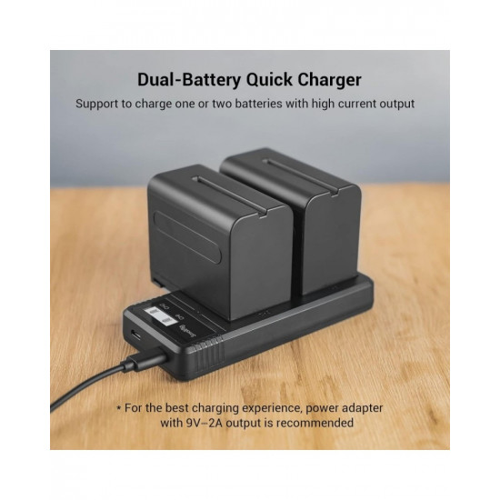 PISEN Dual USB Super Charger for Sony NP-F550/F750/F970/FM50/FM500H