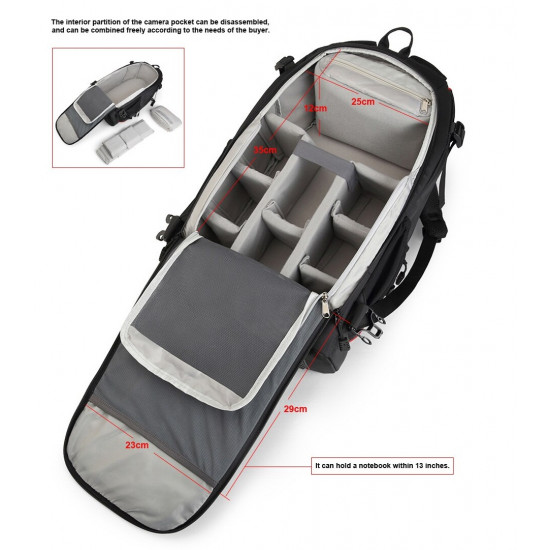 Coress waterproof Nylon Camera Backpack Security Photo Bag Canon Nikon Sony DSLR Camera Lens Accessories Coress waterproof Nylon Camera Backpack Security Photo Bag Canon Nikon Sony DSLR Camera Lens Accessories