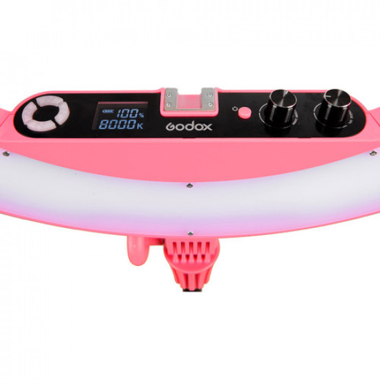 Godox LR160 Pink Led Ring Light with Make Up Mirror Bi-color 3300-8000K 18W Video Selfie Makeup Fill Lighting Live Shooting Godox LR160 Pink Led Ring Light with Make Up Mirror Bi-color 3300-8000K 18W Video Selfie Makeup Fill Lighting Live Shooting