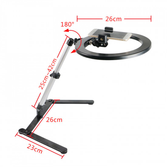 Cell phone Stander With LED Ring, Stand Studio Fill Light for Videos