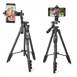 Yunteng 5218 Camera Tripod Self-Portrait Monopod Remote Control Selfie Phone Clip