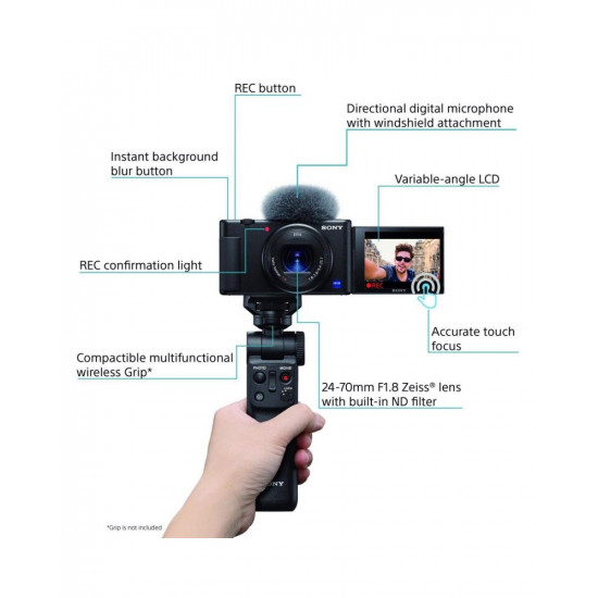 Sony ZV1 Digital Camera with Sony VCT SGR1 Shooting Grip Sony ZV1 Digital Camera with Sony VCT SGR1 Shooting Grip