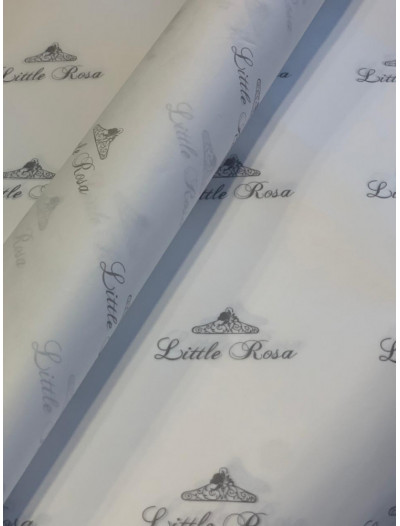 ورق تغليف بشعار ليتل روزا 70x50 cm ورق تغليف بشعار ليتل روزا 70x50 cm