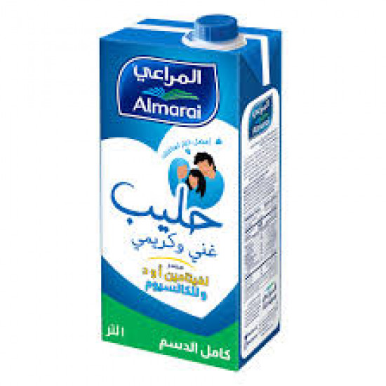حليب المراعي طويل الاجل كامل الدسم 1 لتر	