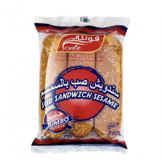 خبز فونتي صب بالسمسم 3 حبات 375 جم 