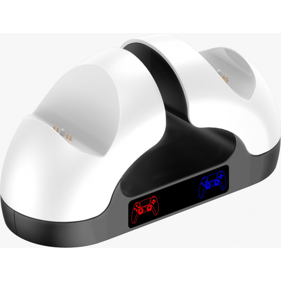 قاعدة شاحن يد بلايستيشن 5 لون اسود ابيض