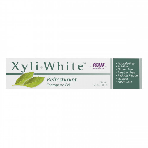 NOW Solutions، جل معجون الأسنان Xyliwhite ، نعناع منعش 181 مل NOW Solutions، جل معجون الأسنان Xyliwhite ، نعناع منعش 181 مل
