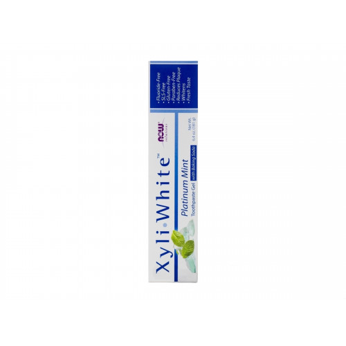 Now Foods Xyliwhite ، معجون أسنان بيكربونات الصودا ، بلاتينيوم نعناع 181 جرام Now Foods Xyliwhite ، معجون أسنان بيكربونات الصودا ، بلاتينيوم نعناع 181 جرام