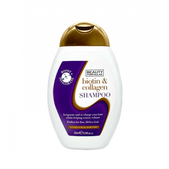 بيوتي فورميولا - شامبو بالبيوتين والكولاجين - للشعر الناعم 250 مل بيوتي فورميولا - شامبو بالبيوتين والكولاجين - للشعر الناعم 250 مل