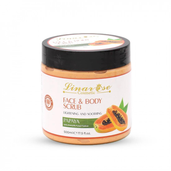 ليناروز سنفرة للوجة والجسم بابايا 500مل