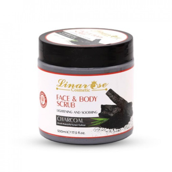 ليناروز سنفرة للوجة والجسم فحم 500مل ليناروز سنفرة للوجة والجسم فحم 500مل
