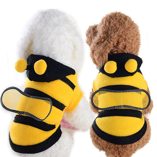 لبس النحلة الجميلة للحيوانات الاليفة له طاقية وقماش لباد مريح لبس النحلة الجميلة للحيوانات الاليفة له طاقية وقماش لباد مريح