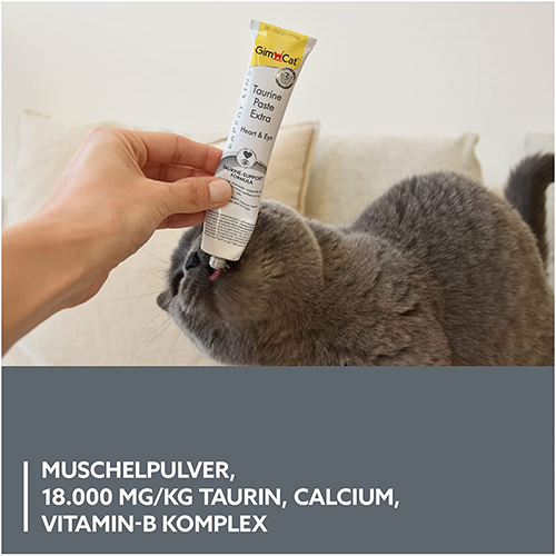 فيتامين جيم كات بالتورين للحفاظ على صحة العيون والقلب للقطط GimCat Taurine Paste Extra فيتامين جيم كات بالتورين للحفاظ على صحة العيون والقلب للقطط GimCat Taurine Paste Extra