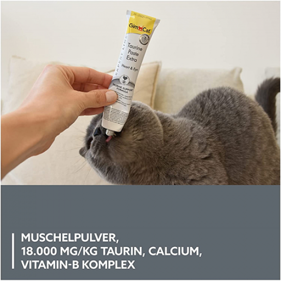 فيتامين جيم كات بالتورين للحفاظ على صحة العيون والقلب للقطط GimCat Taurine Paste Extra فيتامين جيم كات بالتورين للحفاظ على صحة العيون والقلب للقطط GimCat Taurine Paste Extra