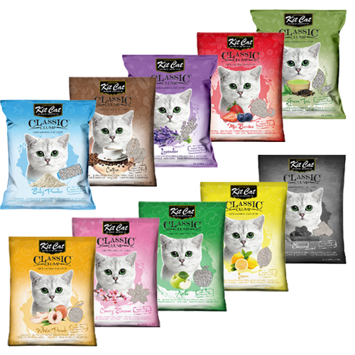 رمل قطط كت كات الكلاسيكي 10 لتر روائح متعددة   رمل قطط كت كات الكلاسيكي 10 لتر روائح متعددة