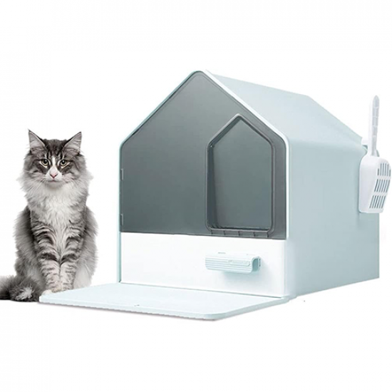ليتربوكس Nutra cat صندوق فضلات تصميم كوخ مع درج منزلق الوان متعددة ليتربوكس Nutra cat صندوق فضلات تصميم كوخ مع درج منزلق الوان متعددة