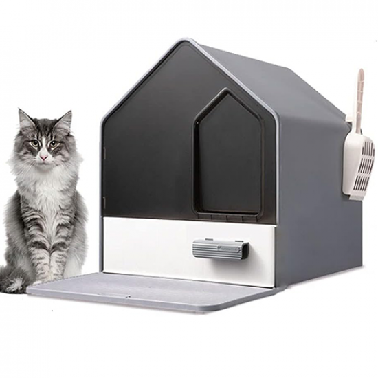 ليتربوكس Nutra cat صندوق فضلات تصميم كوخ مع درج منزلق الوان متعددة ليتربوكس Nutra cat صندوق فضلات تصميم كوخ مع درج منزلق الوان متعددة
