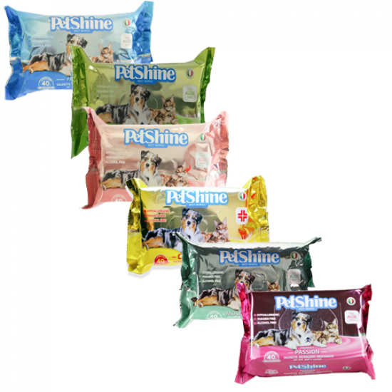 مناديل PETSHINE المعقمة للحيوانات الاليفة روائح متنوعة مناديل PETSHINE المعقمة للحيوانات الاليفة روائح متنوعة